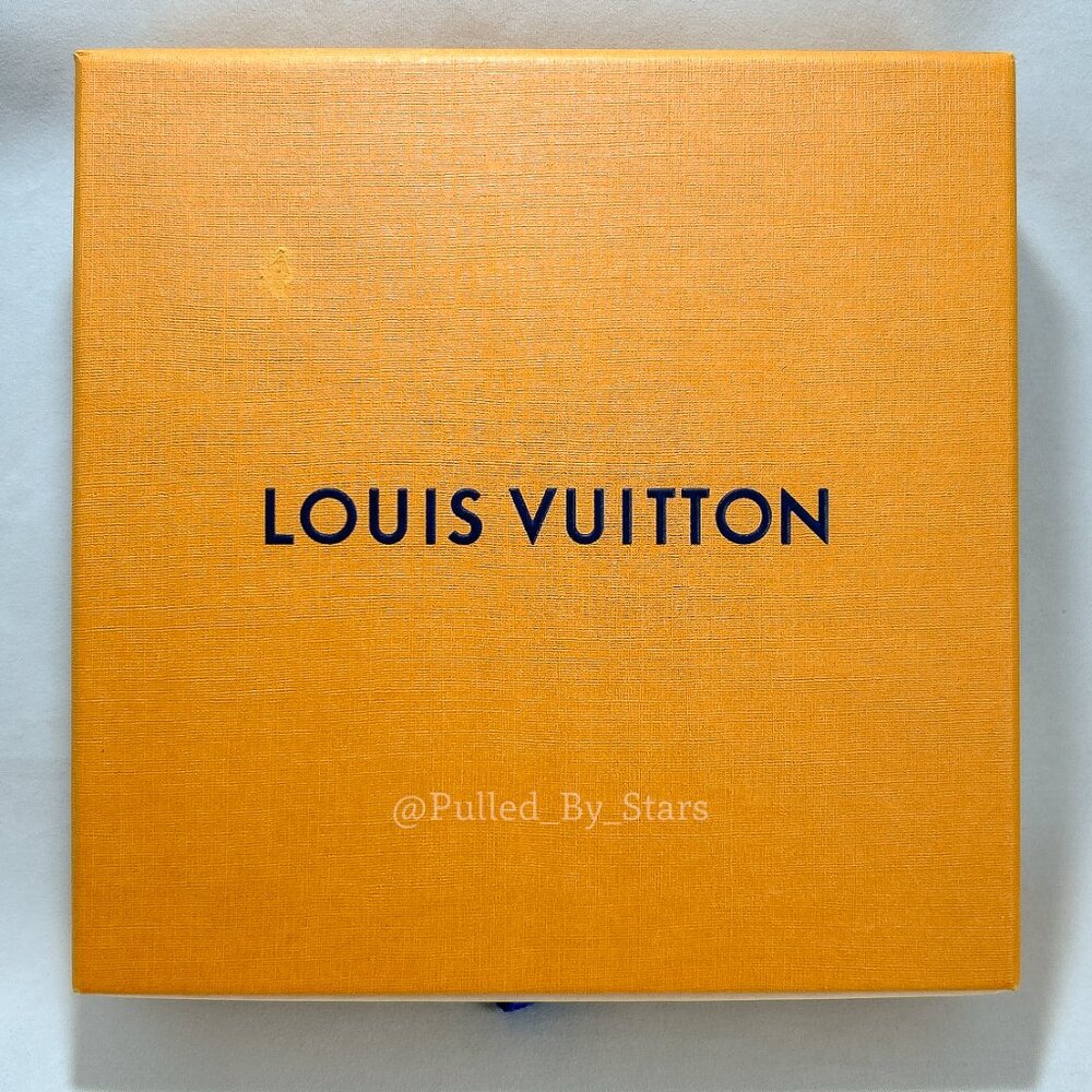 LOUIS VUITTON Medium Orange Pullout Drawer Box (7" x 7" x 2") + Ribbon & Misc. - Picture 3 of 16